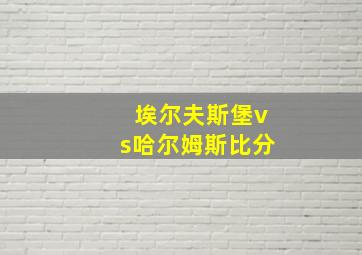 埃尔夫斯堡vs哈尔姆斯比分