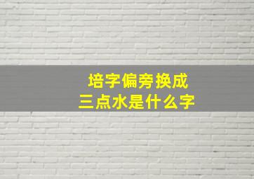 培字偏旁换成三点水是什么字