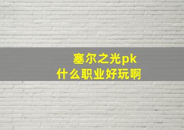 塞尔之光pk什么职业好玩啊