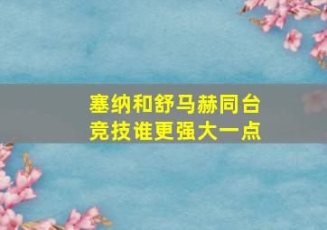 塞纳和舒马赫同台竞技谁更强大一点