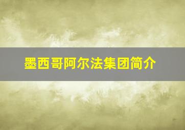 墨西哥阿尔法集团简介