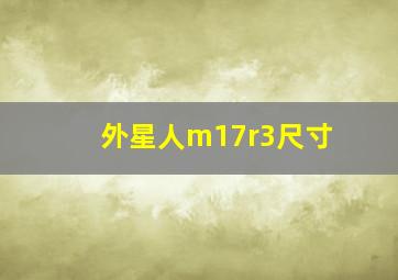 外星人m17r3尺寸