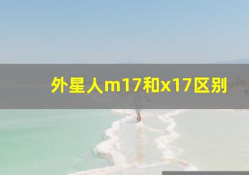 外星人m17和x17区别