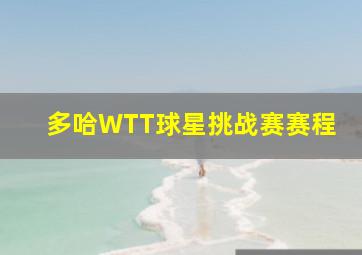 多哈WTT球星挑战赛赛程