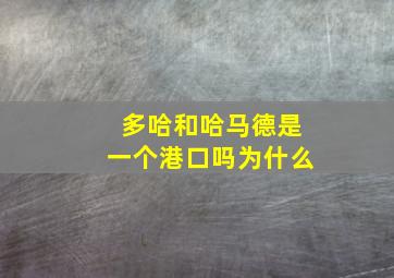 多哈和哈马德是一个港口吗为什么