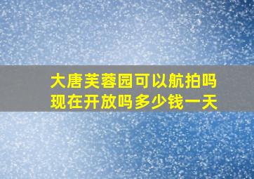 大唐芙蓉园可以航拍吗现在开放吗多少钱一天