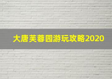 大唐芙蓉园游玩攻略2020