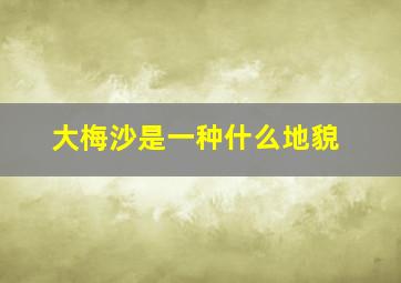 大梅沙是一种什么地貌