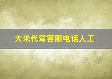 大米代驾客服电话人工