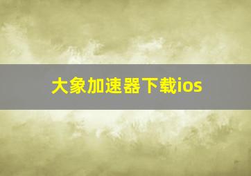 大象加速器下载ios