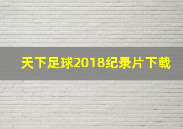 天下足球2018纪录片下载