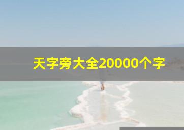 天字旁大全20000个字