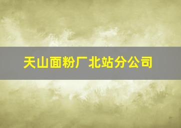 天山面粉厂北站分公司