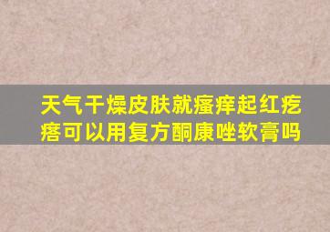 天气干燥皮肤就瘙痒起红疙瘩可以用复方酮康唑软膏吗