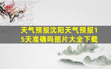 天气预报沈阳天气预报15天准确吗图片大全下载