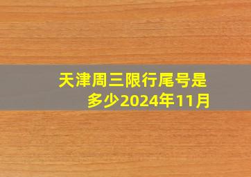 天津周三限行尾号是多少2024年11月