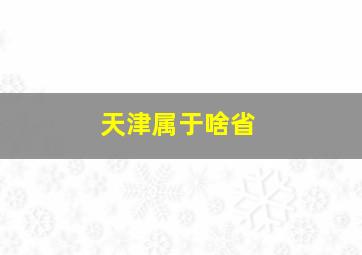 天津属于啥省