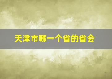 天津市哪一个省的省会