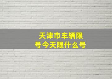 天津市车辆限号今天限什么号