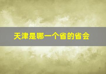 天津是哪一个省的省会