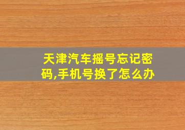 天津汽车摇号忘记密码,手机号换了怎么办