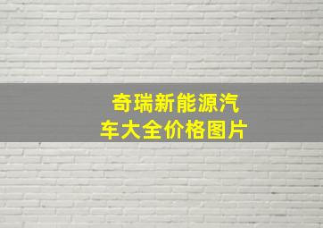 奇瑞新能源汽车大全价格图片