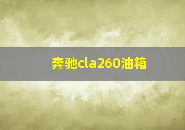 奔驰cla260油箱