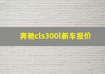 奔驰cls300l新车报价