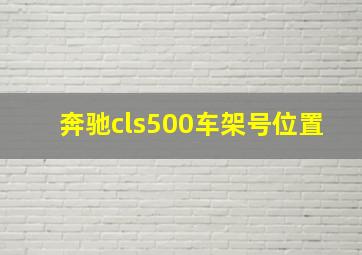 奔驰cls500车架号位置