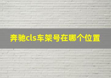 奔驰cls车架号在哪个位置