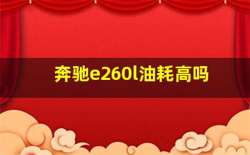 奔驰e260l油耗高吗