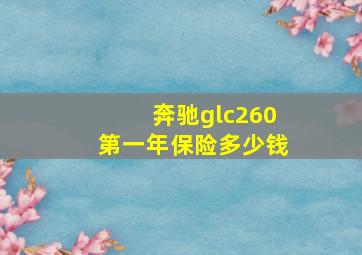 奔驰glc260第一年保险多少钱