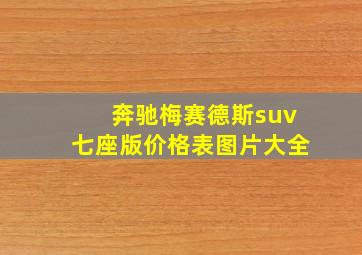 奔驰梅赛德斯suv七座版价格表图片大全