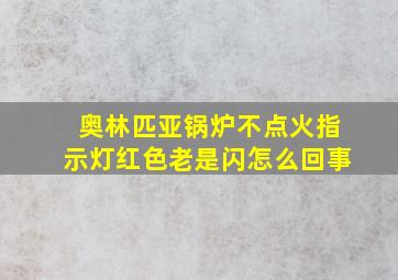 奥林匹亚锅炉不点火指示灯红色老是闪怎么回事