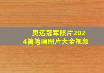 奥运冠军照片2024简笔画图片大全视频