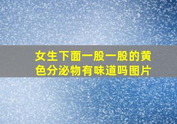 女生下面一股一股的黄色分泌物有味道吗图片