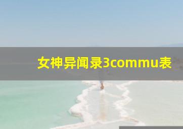 女神异闻录3commu表