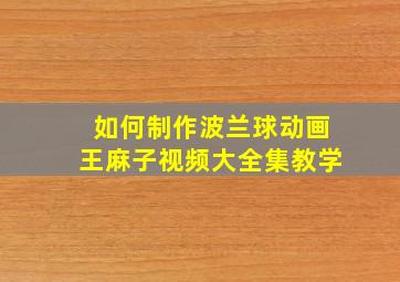 如何制作波兰球动画王麻子视频大全集教学