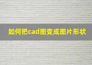 如何把cad图变成图片形状