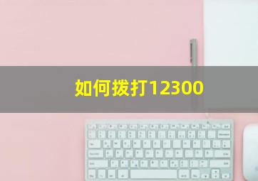 如何拨打12300