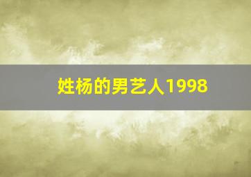 姓杨的男艺人1998