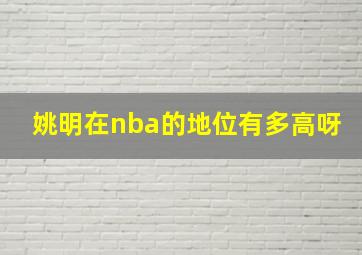 姚明在nba的地位有多高呀