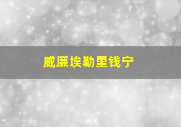 威廉埃勒里钱宁