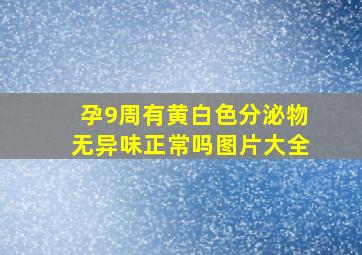 孕9周有黄白色分泌物无异味正常吗图片大全