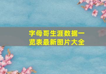 字母哥生涯数据一览表最新图片大全