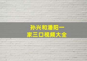 孙兴和潘阳一家三口视频大全