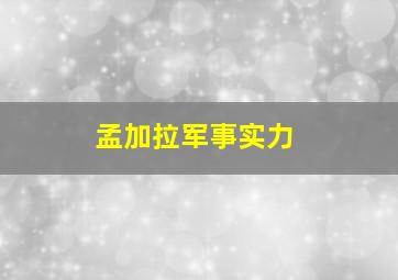 孟加拉军事实力