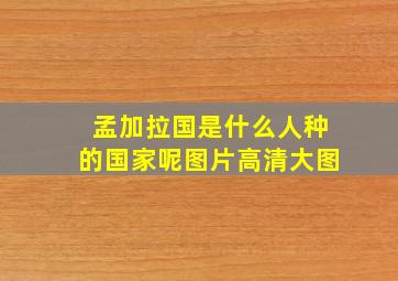 孟加拉国是什么人种的国家呢图片高清大图