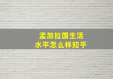 孟加拉国生活水平怎么样知乎