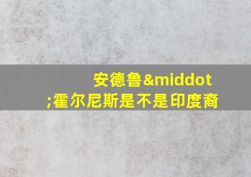 安德鲁·霍尔尼斯是不是印度裔